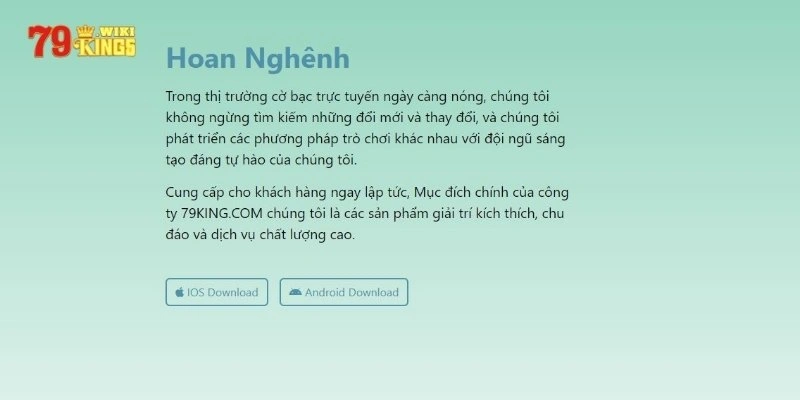 Bạn có thể tải app của 79King để có trải nghiệm tốt nhất trên điện thoại