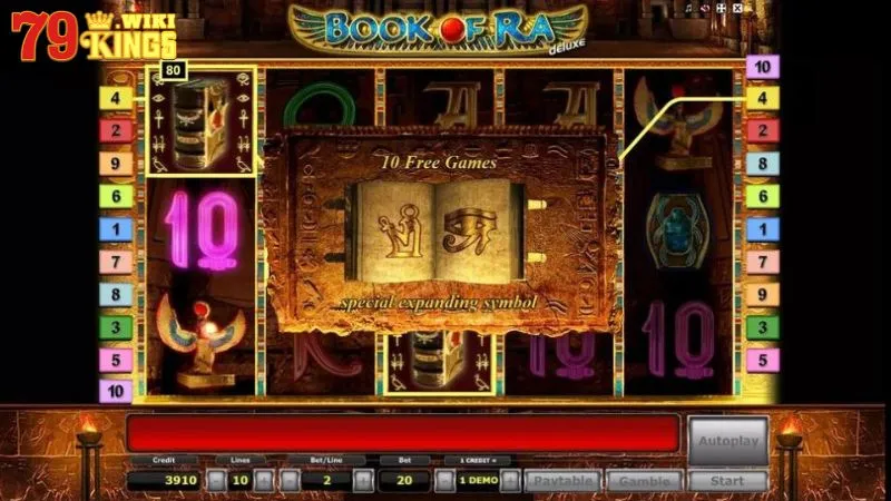 Game Book Of Ra tại 79King cực thú vị và hấp dẫn