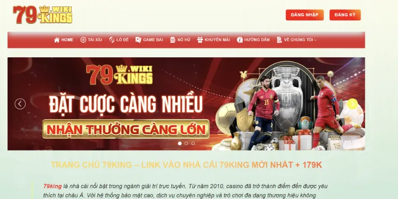 Nhà cái 79King cá cược an toàn, uy tín