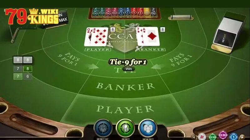 Diễn biến của 1 ván Baccarat đầy đủ